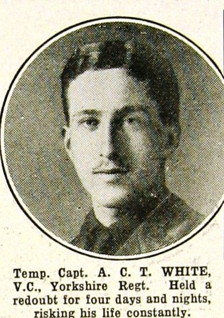 A newpaper clipping of Captain Archie White