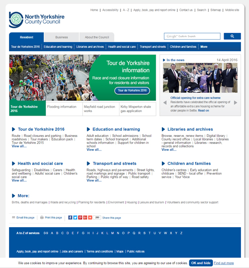 North Yorkshire County Council website