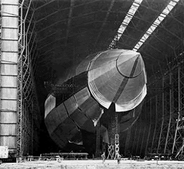 Airship in its hanger